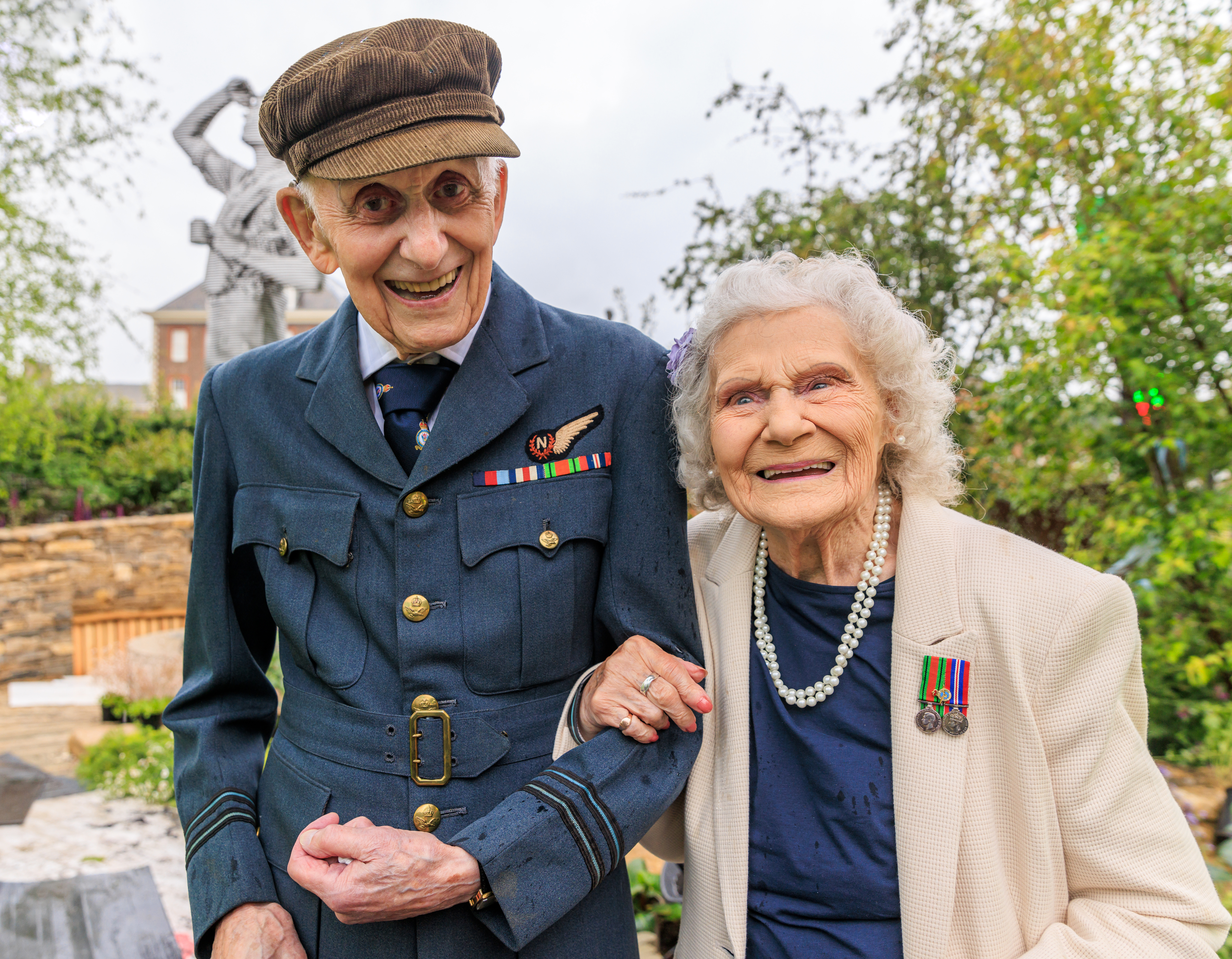 RAF Veterans in garden.